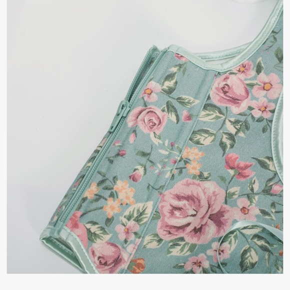 Scarlet Darkness Renaissance Floral Underbust Vintage Boned Corset Belt top - Picture 5 of 13